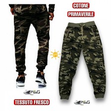 PANTALONE MILITARE COTONE AUTUNNALE UOMO MIMETICO TUTA CACCIA SLIMFIT ELASTICO
