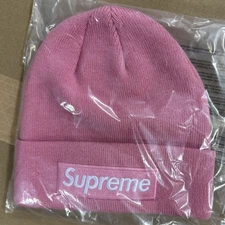 NEW Supreme X New Era Box Logo Beanie (FW24) (Pink) - Free Shipping