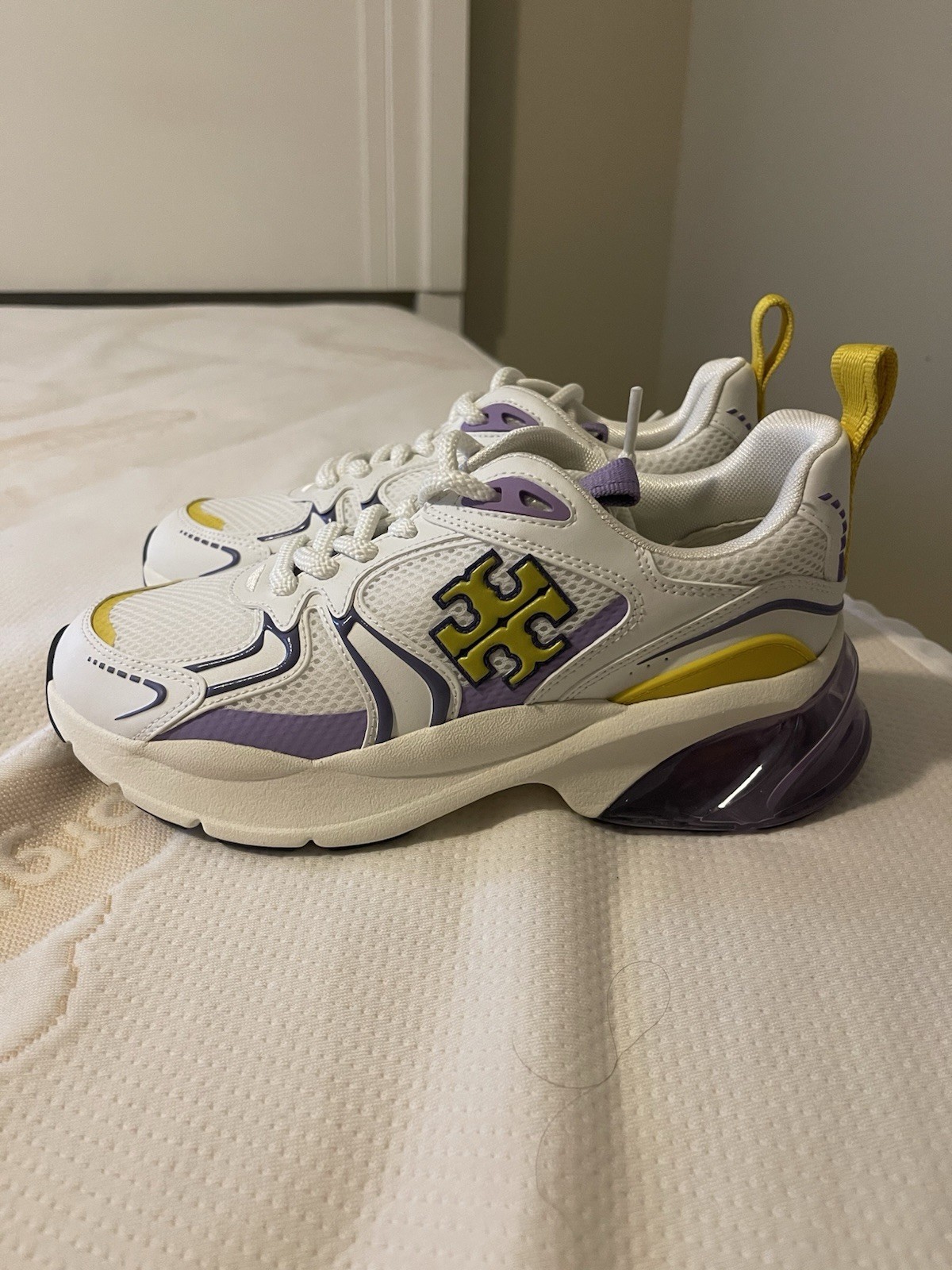 Tory Burch RARE BRAND NEW LSU Purple And Yellow Color Sneakers