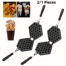 1/2pcs Premium Non-Stick Waffle Maker Pan,Multifunctional Puffle Waffle Iron