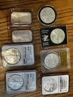Silver Eagle Walking Liberty Lot Of Six, 2 Oz Silver Bullion Bar