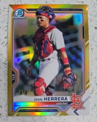 2021 Bowman Chrome Draft Ivan Herrera Baseball Card 1/50