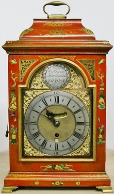 Seltene antike W Tomlinson London Single Fusee 2 Bell 1/4 Repeat Bracket Clock