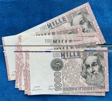 Rep. Ita. Lotto Dieci Banconote Da 1000 LIRE Tipo M. Polo Dec. 18/01/1988 Fds