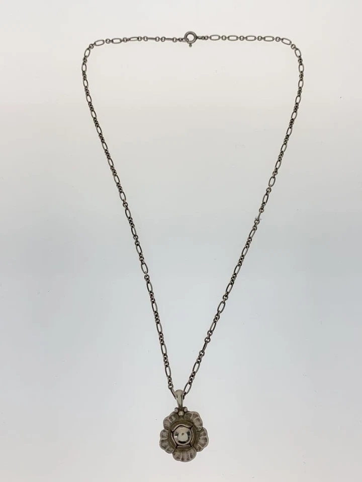 Collana con ciondolo Georg Jensen 2002 Heritage in argento 925 fiore - Immagine 2 di 4