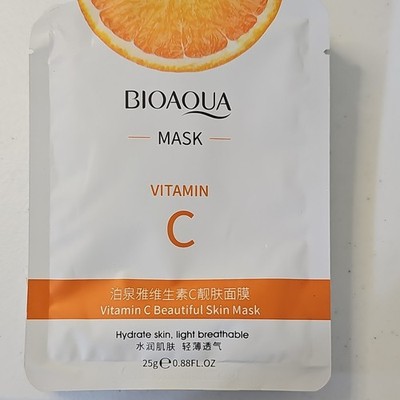 BIOAQUA Vitamin C Beautiful Skin Hydrating Sheet Mask Face 0.88 fl oz 5pk