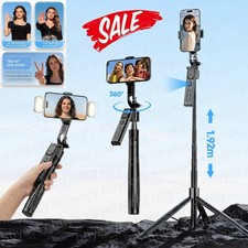 76" Auto Selfie Stick Tripod 360 AI Face Tracking with 2 LED Fill Lights