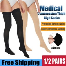 Thigh High Compression Stockings 20-30mmHg Medical Socks Varicose Veins Edema