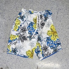 Ron Jon Surf Shop Men's Swim Trunks M Floral Beach Drawstring Elastic Mesh