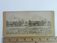Summit Party Atop Mt. Washington New Hampshire Stereoview  Antique c1870