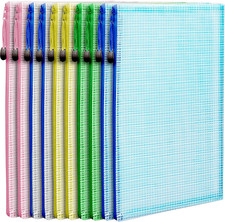 Mesh Zipper Pouches Bags, 10PCS Zipper Pouch, A4 Mesh Bags with Zipper, Zipper P