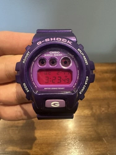 Casio G-Shock 1289 Men's DW-6900CC Watch Vintage Purple Metallic Crazy Colors
