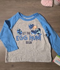 Easter NWT Toddler Boys Egg Hunt Long Sleeve Tee 18m 