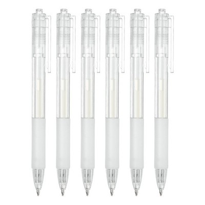 Quick Dry Glue Pen, White Ballpoint Roller Glue for Crafting, 6 Pcs