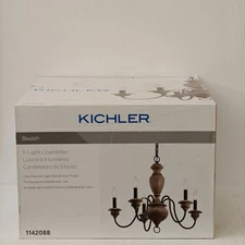 Kichler Beulah 5-Light Chandelier Faux Pine And Light Olde Bronze Finish 