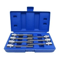 7 Piece Ball End Hex Socket Set Extra Long Reach Chrome Vanadium Steel