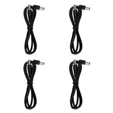 4 Pack Guitar Effect Pedal DC Cable 5.5mm x 2.1mm Power Lead Cord, 60CM Male ...