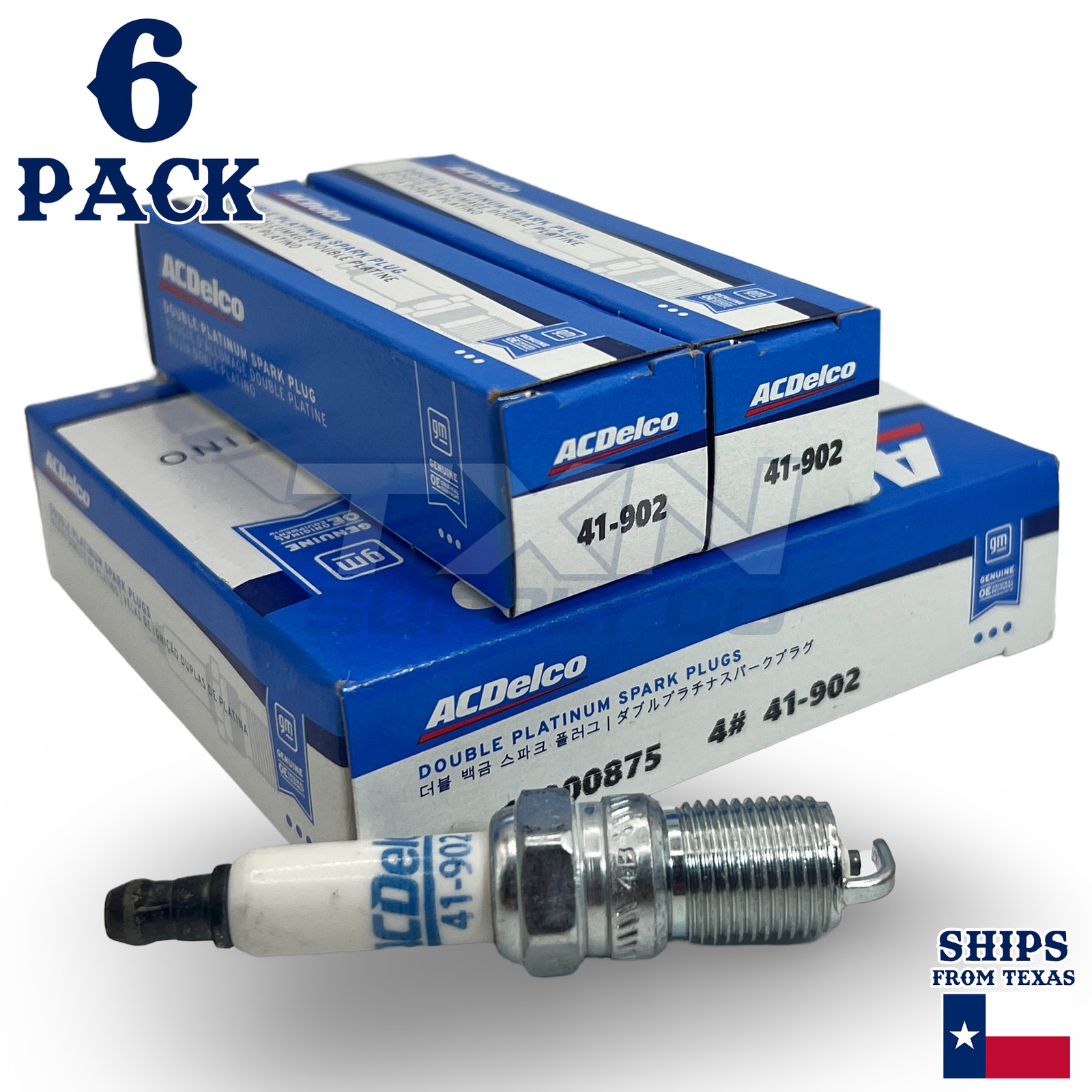 1990-2005 Pontiac Bonneville 3.8L ACDelco Double Platinum Spark Plugs - 6 Pack