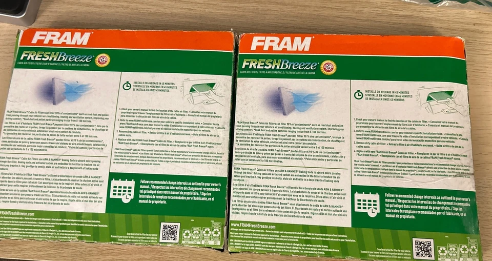 Paquete de 2 filtros de aire de cabina para Acura MDX RDX Honda Accord Civic CF10134 envío gratuito Foto 2 de 2