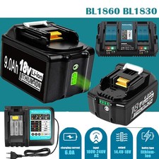 Batteria 6000mAh per Makita 18V BL1860 BL1830 Display Led Batteria 8Ah/Caricabatterie