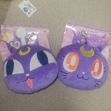 Pretty Guardian Sailor Moon stuffed toy pass case with reel Luna 2 types set