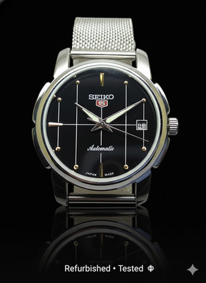 Refurbished Automatic Men s Watch Day Date | Classic Vintage Style | Steel Strap