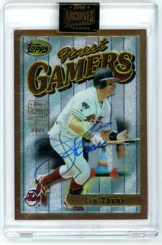 2021 Topps Archives Signature Jim Thome 1/1 1996 Finest Gamers Auto Cleveland