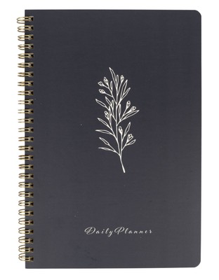Minimalist Daily Planner and Notebook with Hourly Schedule - Botanical Design
