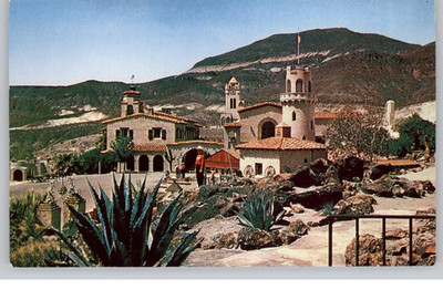 Death Valley Scottys Castle Multi Million Dollar Postcard 1920s