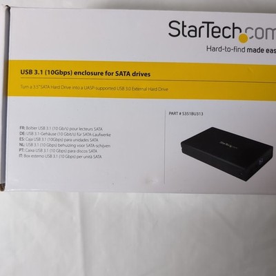 StarTech S351BU313 USB 3.1 10Gbps 3.5 SATA Hard Drive Enclosure