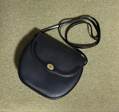 Sac bandoulière Christian Dior cuir noir