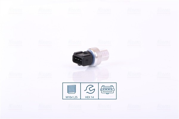Druckschalter Klimaanlage ** First FIT ** Nissens 301067 Aluminium M10X1.25 12V-image