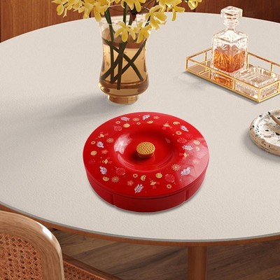 Geteiltes Serviertablett Obstplatte Organizer Trockenobst Tablett Rund für Party