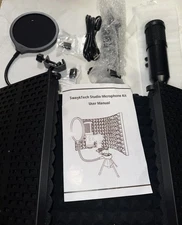 PARTS/REPAIR!!!  Studio Recording Microphone Isolation Shield Pop  Metal Tripod