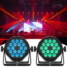 US 2PCS 270W Waterproof Outdoor 18x15W RGBWA UV LED Par Light DMX Stage Lighting