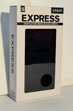 Express Mesh 4 Pack Boxer Briefs Black Solid Men's Underwear Regular Size S