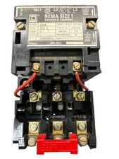 Square D NEMA Size 1 Contactor 8536 SC03 110/120V Coil 3-Pole 3-Phase