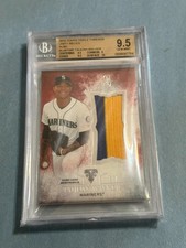 2015 Triple Threads - Unity Jumbo Relic Taijuan Walker #UJR-TWR RED 1/1 BGS 9.5