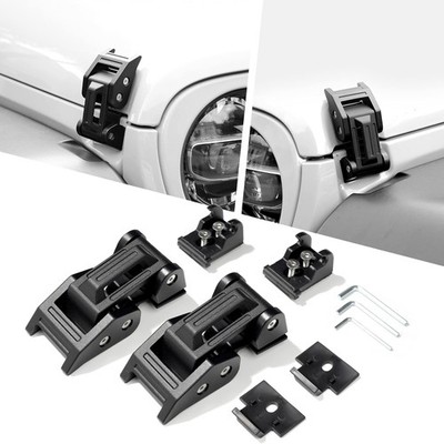Seven Sparta Hood Latches Aluminum Catch Compatible 170mm x 250mm, Black 