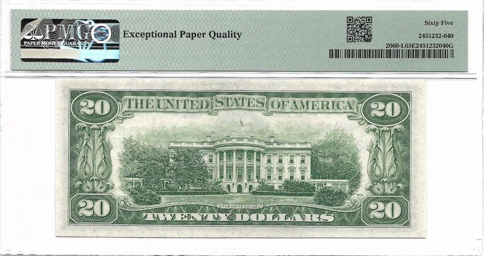 1950A $20 SAN FRANCISCO FRN. PMG GEM Uncirculated 65 EPQ Banknote. - Image 2 of 2