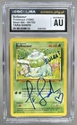 Bulbasaur 1999 Pokemon 1st Edition #44/102 Set Tara Sands On Card Auto CGC AUTH