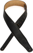 Levy's M26 2.5" Garment Leather w/Suede Back Guitar Strap - Black