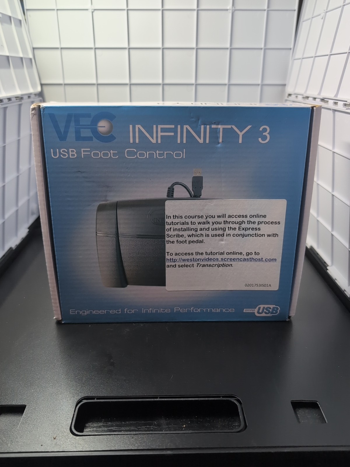 VEC Infinity 3 USB Foot Pedal Control for Transcription Stenography Dictation