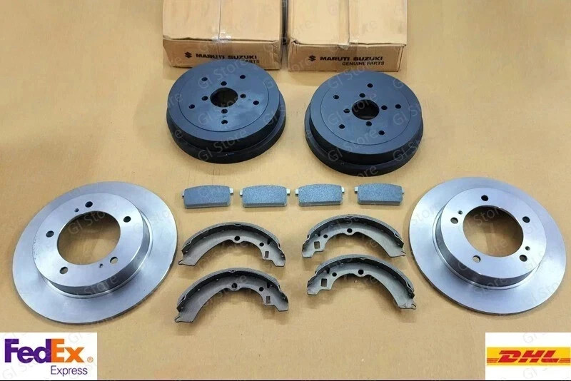 Suzuki Samurai 1986-1994 Front Brake Rotors & Pads Rear Drums Shoes 6pc Kit |Fit