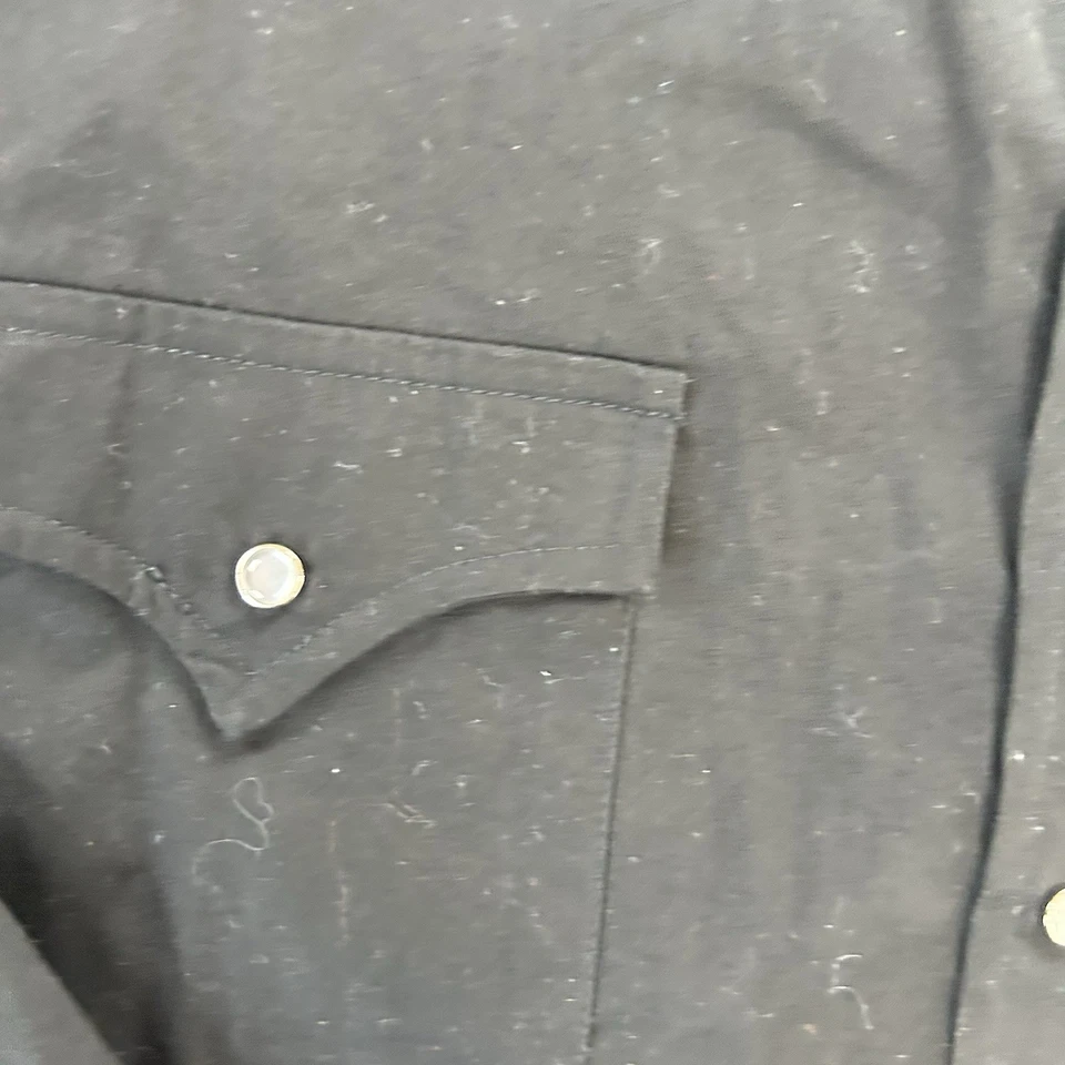 Camisa Jack Daniels Pearl Abotonada Para Hombres 2XL Bordada Estilo Occidental Negra Foto 4 de 4