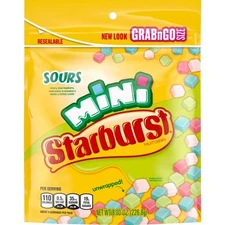 STARBURST Fruit Chews Candy - Minis Sours 8oz (Pack of 8) - Delicious STARBUR...
