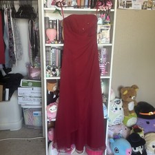 Mori Lee Vintage 90s formal red beaded prom homecoming dress