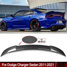 Trunk Spoiler Hellcat Style For 2011-2021 Dodge Charger Srt Sxt Carbon Look Abs