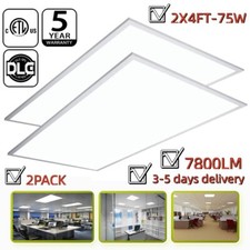 75W 2x4Ft LED Panel Light Drop Ceiling Recessed Troffer Fixture Dimmable 0-10v