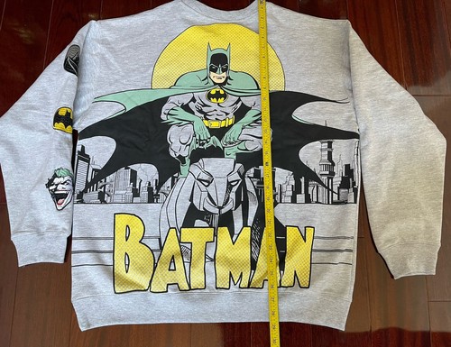 Batman Mens Gray Crew Neck Long Sleeve Sweatshirt - XL - Freeze New York - Picture 7 of 14